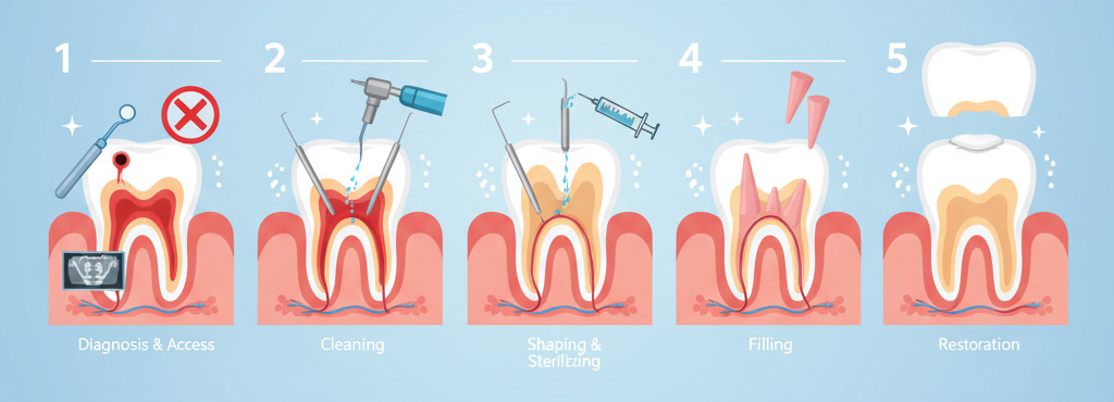 مراحل عصب کشی دندان